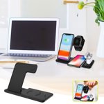 TopLLC Multifunctional Wireless Charger 15W Fast Charge Foldable Mobile Phone Headset Watch Universal Bracket Wireless Charging on Clearance