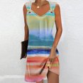thumbnail image 2 of Penkiiy Robes pour Femmes 2024 Imprimé Marbre Col Rond Décontracté Sans Manches Robe à Bretelles Robe d'Été Babycon Sortie Décontractée Robes de Fête 2TG Multicolore, 2 of 5