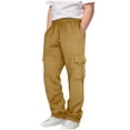 thumbnail image 1 of XZNGL Jogger Pants for Boys, Drawstring Waist, Four-Season Cotton Blend, Elastic Cuff, Multiple Pockets, Size 110 cm (43 in), 1 of 7