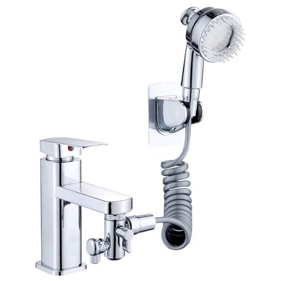 Rallonge de Robinet pour Évier de Salle de Bain, Accessoire de Vaporisateur Portatif, Buse de Rinçage pour Lavage des Cheveux, 2 Modes de Pulvérisation, Ajustement Universel, Multiusage pour Cuisine et Salle de Bain