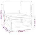 thumbnail image 4 of vidaXL 2 Piece Garden Lounge Set with Light Grey Cushions Bamboo, 4 of 5
