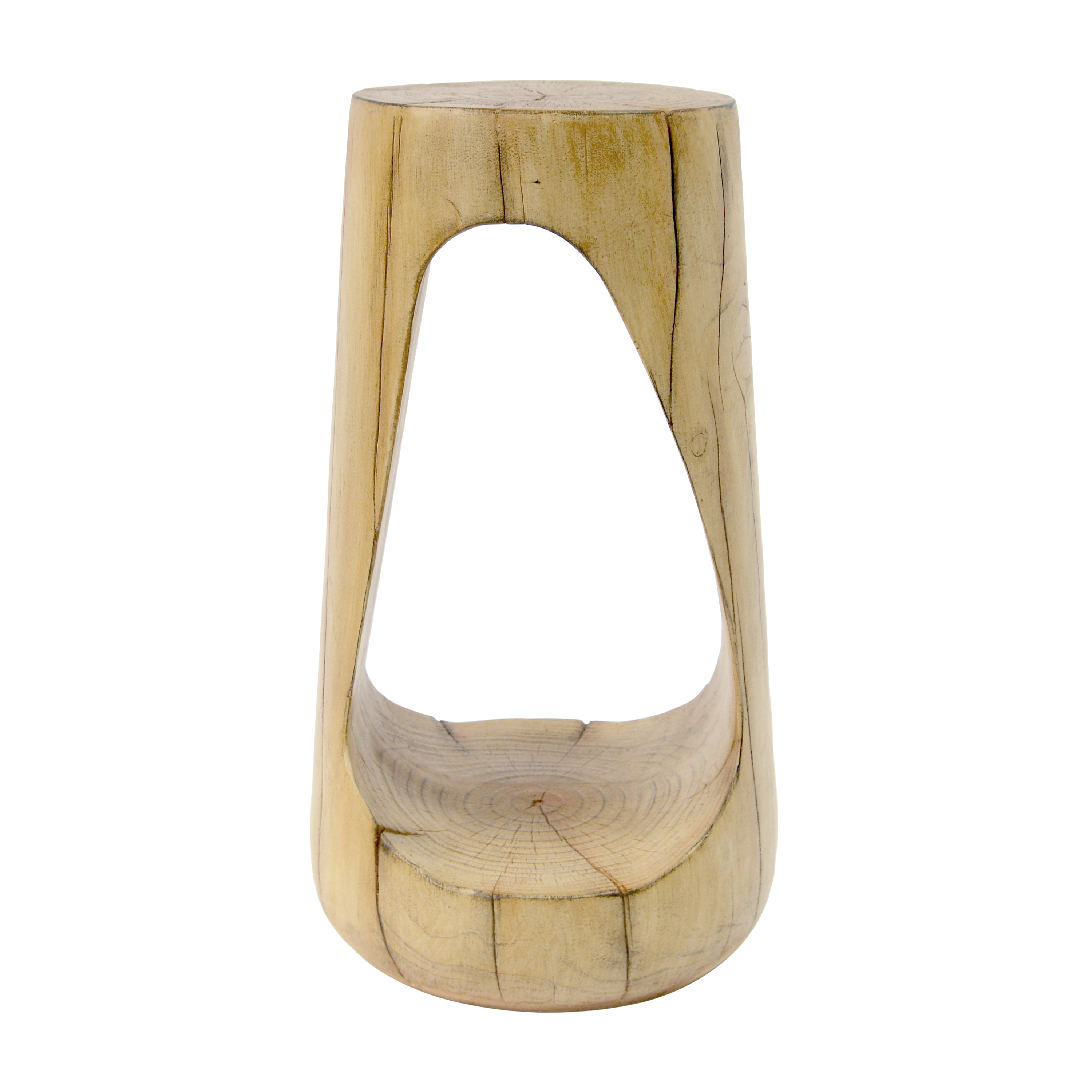 Table d'appoint Noble House grise MGO, texture bois, 67,5 cm de hauteur, naturelle