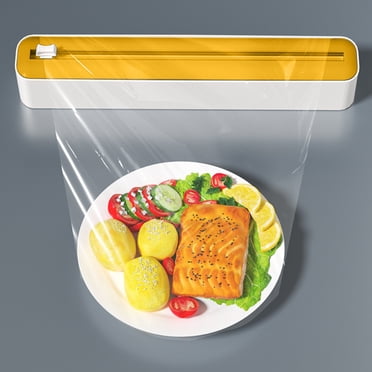 YYSDCY Aubaines du Jour Liquidation! Coupe-Film Étirable, Coupe-Feuille d'Étain avec Couteau Coulissant Bidirectionnel, Boîte de Rangement Magnétique Murale pour Cuisine et Usage Domestique