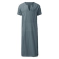 thumbnail image 3 of Chemise Courte Décontractée pour Homme en Coton à Col en V, Manches Courtes, Justaucorps, Robe, Veste, Manches, Grand Dispositif, Homme, Manches Imprimées, 3 of 6