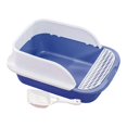 thumbnail image 1 of TISHITA Cat Litter Box with er Cat Litter Box with Frame Cat Toilet Kitten Litter Blue Medium, 1 of 8