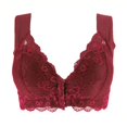 thumbnail image 1 of Cathalem Smooth Bras for Women V Neck Smooth Everyday Bras with Extender,Wine XXXXL, 1 of 5