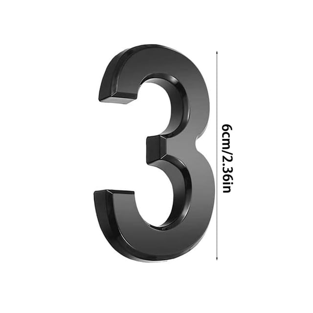 Penkiiy 2.36 Inch Floating Modern House Numbers For Outside Large House Numbers For Outside, Black Shadow Modern Home Address numbers With Easy Mounting Nail Kits For Outside