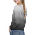 thumbnail image 4 of Posijego Chandail en Molleton pour Petite Fille, Col Rond, Manches Longues, Torsade devant, Crop Top Athlétique, 4 of 7