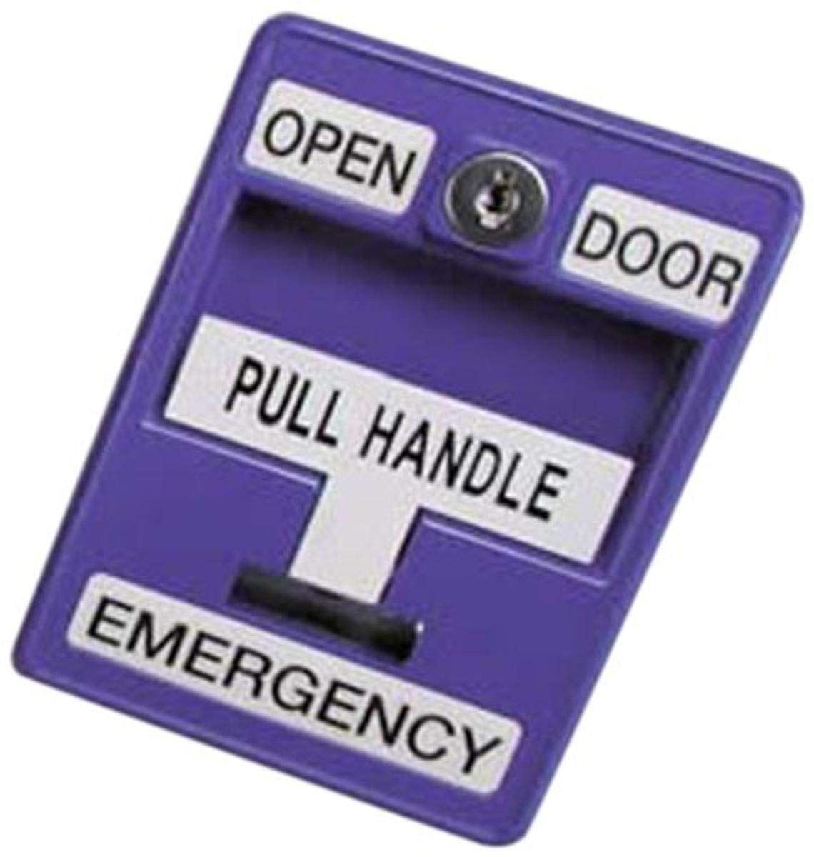 Dortronics Systems 6210 Series Metal Emergency Pull Station, 5" Length x 3-5/8" Width x 1" Depth, Blue (Pack of 1)