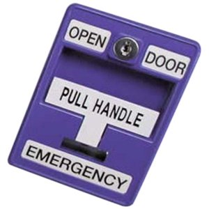 Dortronics Systems 6210 Series Metal Emergency Pull Station, 5" Length x 3-5/8" Width x 1" Depth, Blue (Pack of 1)
