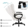 thumbnail image 3 of Homall Faux Leather High-Back Executive Office Chair with Lumbar Support,White, 3 of 7