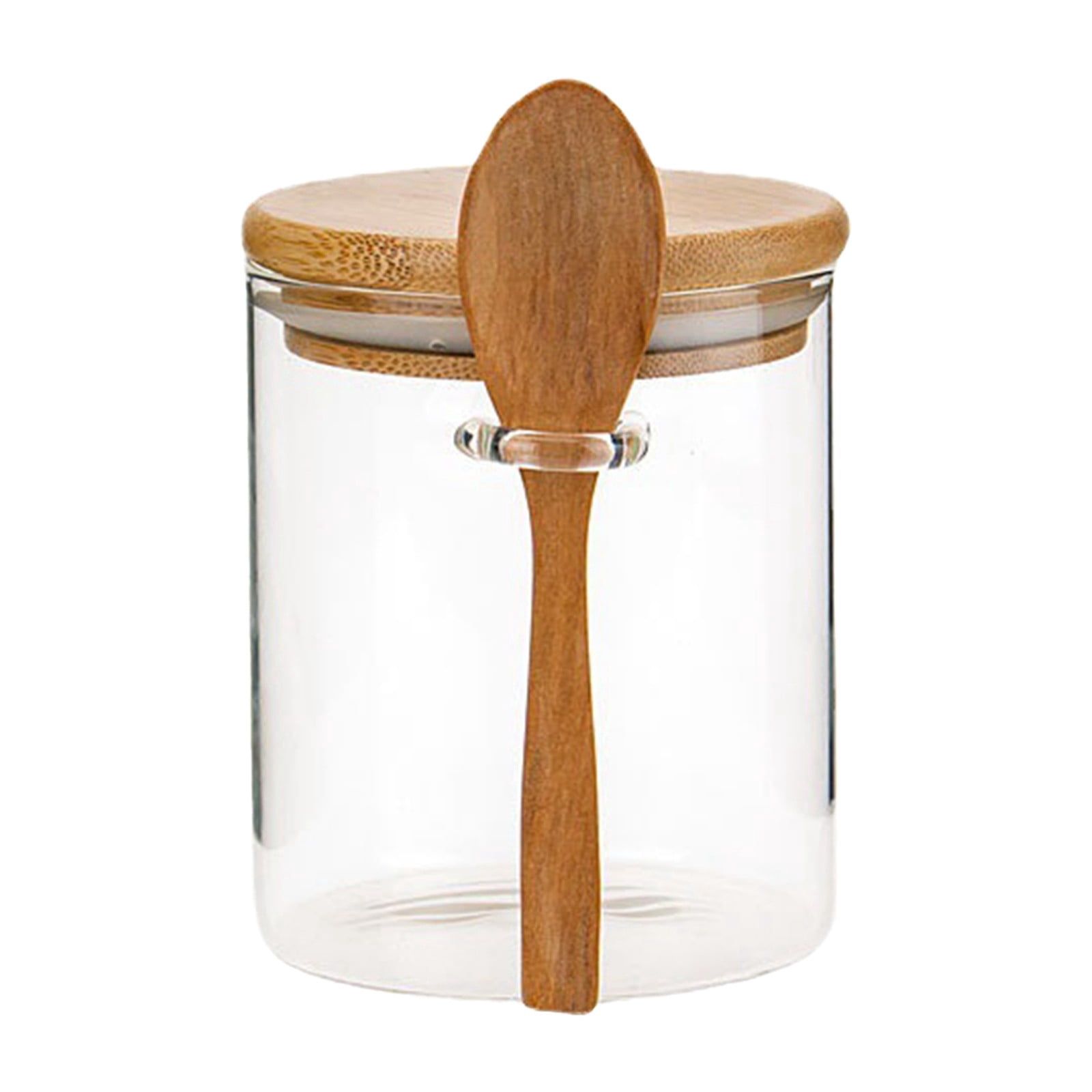 Giyblacko Food Storage Containers A Set Of Glass Jars With Airtight Lids And Spoons Ultra Thick Glass Food Storage Container Decorated Overnight Oatmeal Container