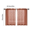 thumbnail image 3 of 2 Pcs Courts Rideaux de Cuisine Transparents Rideau de Café pour Fenêtre au-Dessus de l'Évier, Rideaux Courts Style Ferme Poche pour Tringle Semi-Transparents Demi-Rideau de Cuisine Toile de Jute Filtrant la Lumière Draperies en Lin Épaisses pour Salle de Bain, 3 of 9