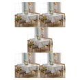thumbnail image 3 of Baohd Durable And Easy To Wash Tablecloth With Vintage Style Rectangular Table Tablecloth Cotton Dining Tablecloth Table Cover linen 100*140CM 5Set, 3 of 6