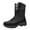 black, variant on X Men Waterproof Winter Warm Snow Boots Faux Fur Lined Flat Mid Calf Boots Winter High Tube Plus Velvet Warm Rubber Sole High Top Men‘s Snow Boots
