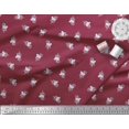 thumbnail image 2 of Soimoi Red Poly Georgette Fabric Artistic Floral Print Sewing Fabric Yard 52 Inch Wide, 2 of 5
