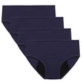 thumbnail image 1 of Culottes Menstruelles Étanches pour Femmes, Réutilisables, Confortables, Taille Mi-Haute, Hipster, Lot de 4, 1 of 7