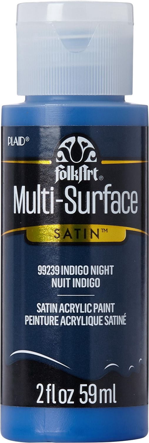 FolkArt Multi-Surface Satin Acrylic Paint, 2 fl. oz., Indigo Night