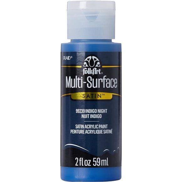 FolkArt Multi-Surface Satin Acrylic Paint, 2 fl. oz., Indigo Night