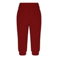 thumbnail image 4 of Timegard Womens Sweatpants Capri Pants Cinch Bottom Solid Color Cropped Joggers Workout Pants with Pockets, 4 of 6