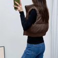thumbnail image 3 of ORUYROP Veste Courte à Col Montant avec Fermeture Éclair pour Femmes, 3 of 7
