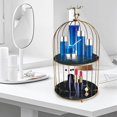 thumbnail image 5 of Xingzhi Bird Cage Cosmetic Storage Rack Dresser Makeup Organizer Shelf 2 Tier Black, 5 of 5