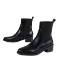 thumbnail image 2 of EGNMCR Bottines pour Femmes et Bottines Courtes Rétro d'Hiver à Cheminée Bottes pour Femmes Bottes Décontractées Mode Bottes pour Femmes, 2 of 8