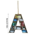 thumbnail image 2 of Book Lovers Heart Shaped Bookshelf Pendant Acrylic Ornament 2 Day Easter, 2 of 7