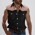 thumbnail image 2 of Sentmoon Workout Tank Tops for Men Summer Sleeveless Lapel Muscle Shirts for Men Color Block with Pockets Relaxed Fit Oversized Athletic Gym Clothes Vacation for Summer Beach Days XXXL, 2 of 6