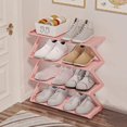 thumbnail image 4 of Spoon And Lid Rest 4 Tier Stainless Steel Shoe Rack Organizer Easy To Install And Space Saving Shoe Organizer Freestanding Shoe Rack With Sturdy Frame Shoe Rack For Wardrobe Entry Bedroom Floor, 4 of 7