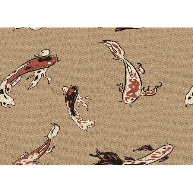 Ahgly Company Machine Washable Indoor Rectangle Transitional Brown Sand Brown Area Rugs, 4' x 6'