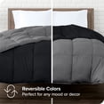 thumbnail image 3 of Bare Home Ultra-Soft Reversible Comforter - Goose Down Alternative - Oversized Queen, Black/Gray, 3 of 8