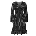 thumbnail image 4 of Robe à Manches Longues Femme Mode Femmes Manches Longues Imprimé Col en V Dames Sortie de Vacances Longue Robe Robe d'Été à Manches Longues Robe Longue d'Été pour Femmes Longue Robe d'Été pour Femmes, 4 of 7