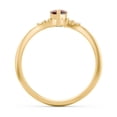 thumbnail image 4 of Birthstone Heart Ring with Shoulder Accents - Garnet (January), 4 of 4