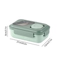 thumbnail image 3 of Summer Savings Kcavykas Adult Lunch Box Stackable Lunch Box Container with 3 Compartments Plastic Cutlery Large Capacity Design Microwaveable Suitable for Work and Study, 3 of 6