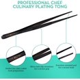 thumbnail image 1 of O'Creme Stainless Steel Precision Kitchen Tweezer Tongs with Serrated Tips for Gripping (8", Blue), 1 of 4