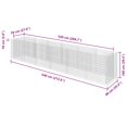 thumbnail image 4 of vidaXL Gabion Lit Surélevé Acier Galvanisé 540x90x100 cm, 4 of 5