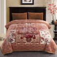 thumbnail image 1 of Thick Warm Winter Fleece Blanket For King Bed 2 Ply Reversible Soft Raschel Blanket,85"x93",10lb, 1 of 8