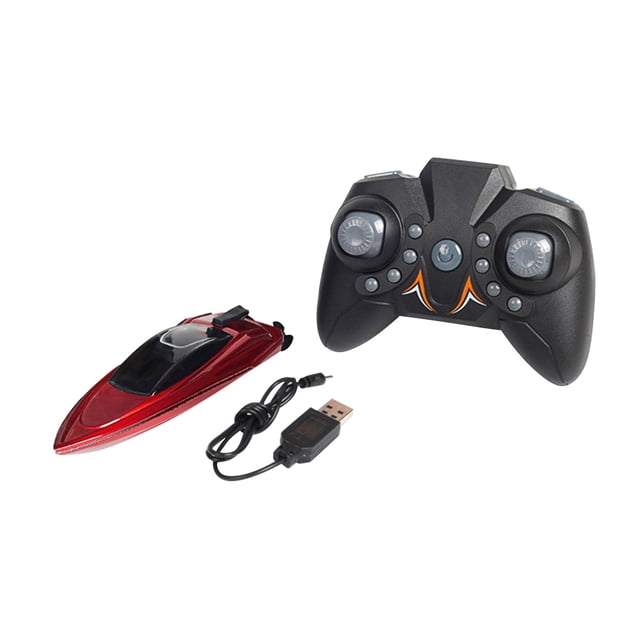 FEIJIBA Mini 5 Km H RC Boat Radio Remote Controlled High Speed Ship With LED Light Boat Summer Water Toy Pool Toy Models Gifts