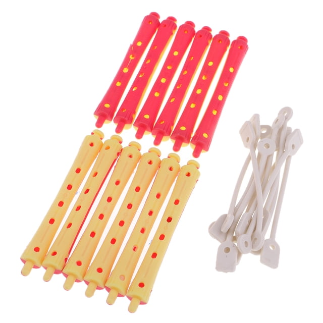 Xuanheng 12 Pcs Tiges Permanentes Rouleaux pour Coiffure Toutes Tailles Cheveux Bricolage 9 x 1,3 cm