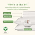 thumbnail image 4 of California Design Den King Sheets Set - 100% Organic Cotton, Crisp Percale, Deep Pocket Bed Sheet Set - True Ivory, 4 of 10