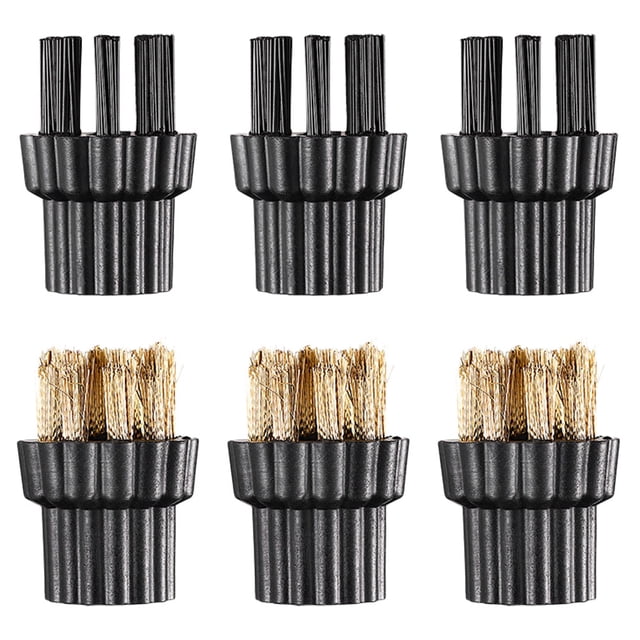 SHISUYAN 6pcs Steam Cleaner Brush Heads Hard Surface Steam Cleaner Replacement Parts