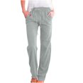 thumbnail image 1 of Generic Women's Plus Size High Waist Wide Leg Palazzo Lounge Pants with Pockets, Coffee, 1 of 6