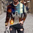 thumbnail image 2 of Pisexur Chandails en Molleton d'Halloween pour Hommes, Chandails en Molleton Graphiques Surdimensionnés, Manches Longues, Pull Décontracté, Col Rond, Grande Taille, S-6TG, 2 of 5