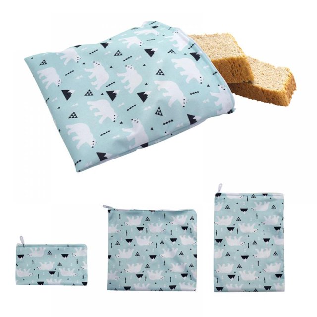 MesaSe Lot de 3 Sacs Réutilisables pour Sandwichs et Collations, Sacs à Collation à Fermeture Éclair Sécuritaires pour Conserves, Friandises et Contenants de Rangement pour Sandwichs