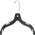 thumbnail image 1 of Matte Black Plastic 4-Notches Top Hanger  25 Pack, 1 of 4