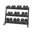 thumbnail image 1 of Dumbbells Set & Rack 5-50lb High Quality Rubberized Dummbells, 1 of 1