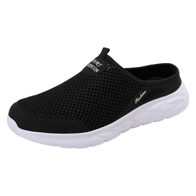 DXOUPM Chaussures pour Hommes à Enfiler en Maille Respirantes Confortables Semelle Plate Chaussures Décontractées Pantoufles de Sortie