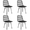 thumbnail image 2 of vidaXL 5 Piece Garden Dining Set Black Poly Rattan, 2 of 5