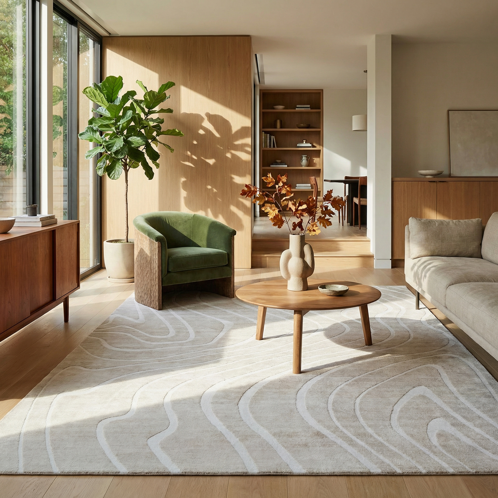 Minimalist Modern Abstract Indoor Area Rug